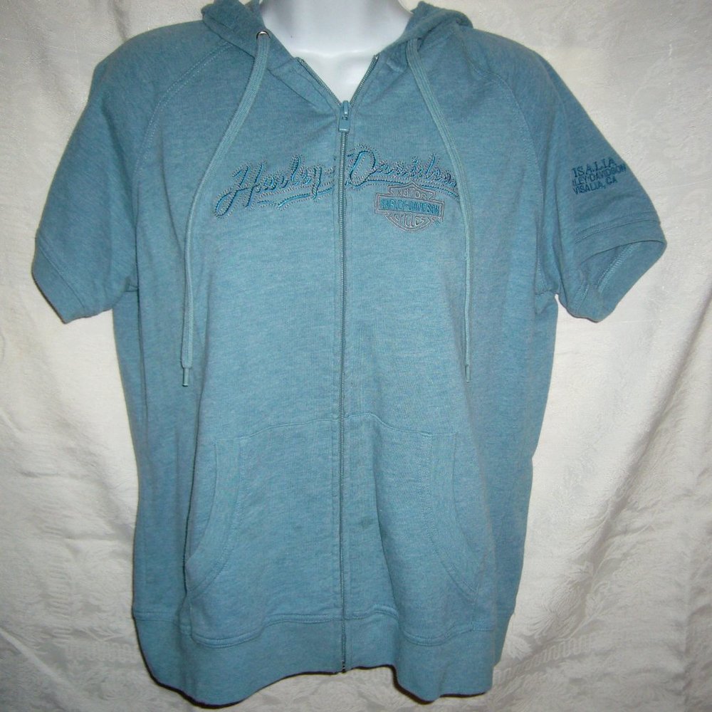Harlely Davidson short sleeve  hoodie sweat shirt